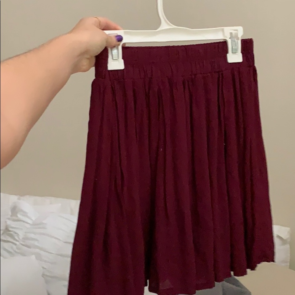 Burgundy skirt